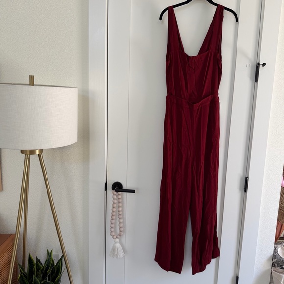 VETTA Pants - NWT / Vetta Capsule Two Piece Apron Jumpsuit in Burgundy